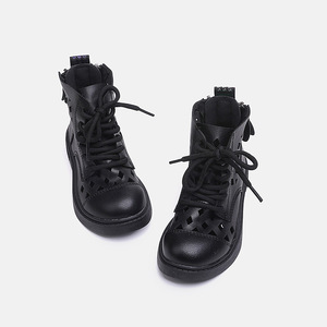 Stivaletti da <span class=keywords><strong>bambina</strong></span> Primavera 2026 Nuovi, in rete e PU, con suola in <span class=keywords><strong>gomma</strong></span>, sottili e traforati, alla moda - Product Image 3