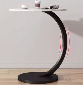 Coffee <b>Table</b> Bedside Desk for Kitchen Living Room Density Board + Metal Frame Portable Home Study Furniture Outdoor <b>Table</b> - Product Image 4