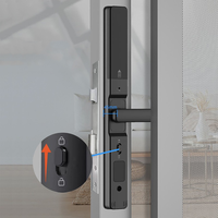 Cerradura Inteligente para Puerta Corredera de Aluminio para Exteriores, con Mirilla Impermeable IP66, Sin Llave, con Contraseña Digital, Tuya Wifi