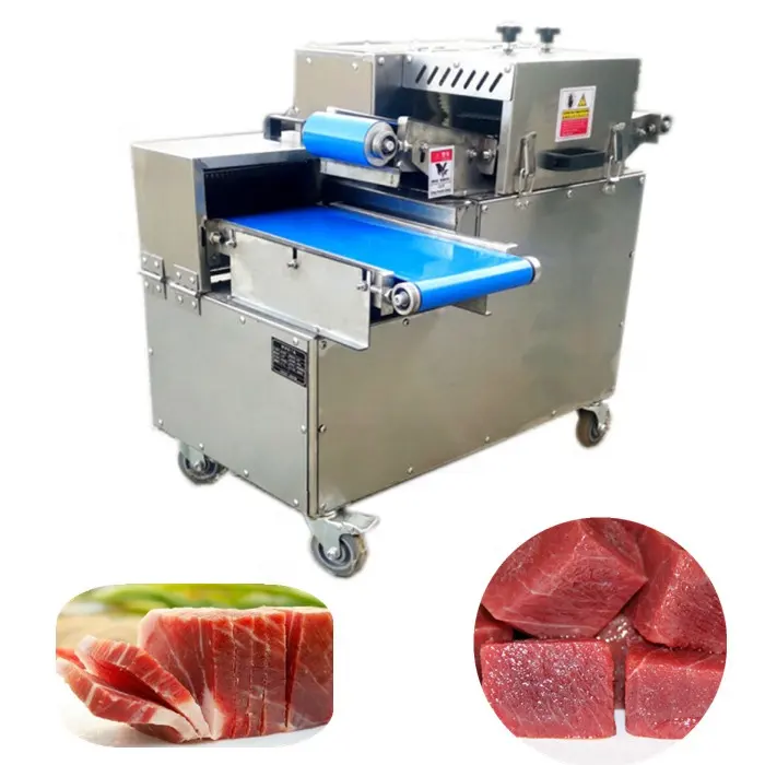 400kg/h meat cube cutting machine beef secondary dicer meat cutting machine chicken breast cutter automatic meat slicing machine