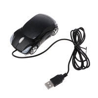 Souris de jeu filaire en forme de voiture, mini souris d'ordinateur 3D, souris optique USB pour ordinateur portable, souris de bureau