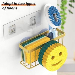Support de rangement et d'organisation pour éponge de cuisine et salle de bain, avec panier égouttoir et égouttoir pour comptoir d'évier, motif Smiley Face - Product Image 4