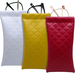 Étui à lunettes en cuir PU souple avec logo personnalisé, étui de protection pour lunettes de soleil, pochette pour lunettes, boîte de rangement de voyage, cadeau d'entreprise - Product Image 3