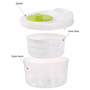 Escurridor de Ensaladas Manual de Plástico, Utensilio de Cocina Ecológico, Escurridor de Frutas y Verduras - Product Image 4