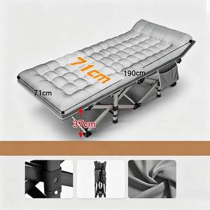 Cama Plegable para Acampar al Aire Libre, Cama Plana para Adultos con Colchón, Cama <span class=keywords><strong>de</strong></span> Campaña para Oficina, Siesta en Casa, Viajes al Aire Libre - Product Image 1