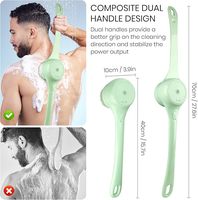 Brosse électrique 5-en-1 à long manche, étanche, pour le visage et le corps, nettoyant doux SPA, brosse corporelle électrique pour bain, brosse cosmétique à piles sèches