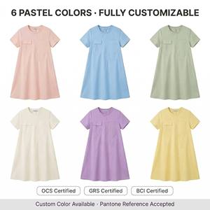 Abito in Cotone di Alta Qualità per Signore, Traspirante per l'Estate, Basso MOQ, Personalizzabile OEM/ODM, Vendita all'Ingrosso - Product Image 3