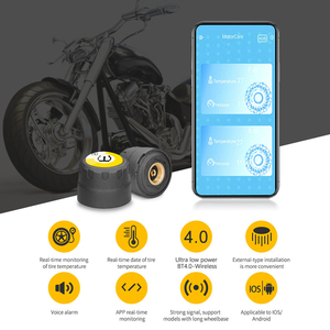 2 sensores Bluetooth motocicleta <span class=keywords><strong>TPMS</strong></span> sistema de control de presión de neumáticos para Android/IOS Pit Bike herramientas de diagnóstico de neumáticos de coche - Product Image 6