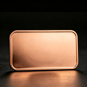 Barres de cuivre vierges gravées en métal moulé sous pression, lingots de cuivre massif vierges, pièces de monnaie en cuivre de <span class=keywords><strong>10</strong></span> oz, 5 oz, 1 oz - Product Image 1