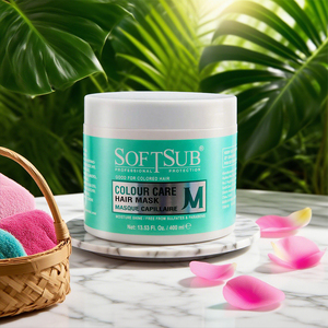 Mascarilla Capilar Profesional de 400 ml, Personalizada de Fábrica, Rica en Nutrientes, Cuidado del Color, Protección del Color para <span class=keywords><strong>Cabello</strong></span> Teñido, para Uso en Casa o Salón - Product Image 4