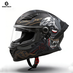 Helm Sepeda Motor SIGOTECH Unisex Full <span class=keywords><strong>Face</strong></span> dengan Modularitas ABS Ganda, Perlengkapan Keselamatan Baru untuk Moto Motocross Termasuk Visor Ganda - Product Image 1