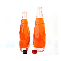 Bouteille en verre 350ml 500ml, pour boisson, flacon de liqueur, de forme pointue, nouveau Design spécial