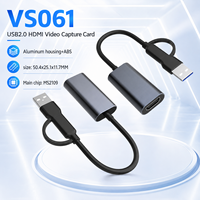 Kartu Pengambilan Gambar USB2.0 1080P60 4K30 Input USB-A & Type-C Bebas Driver untuk Output Kamera Casing Aluminium Laptop Ponsel Gaming Live