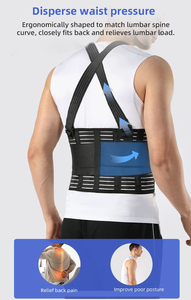 <span class=keywords><strong>Ceinture</strong></span> de soutien <span class=keywords><strong>lombaire</strong></span> réglable et amovible Aofit avec bretelles de compression pour le levage de charges lourdes industrielles - Product Image 2