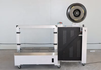 Machine à cerclage automatique électrique pour cartons lourds, table basse 450 mm, avec courroie PP pour boîtes en carton