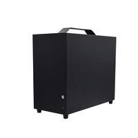 Zeromaster Boîtier PC portable en aluminium Micro ATX Mini ITX MATX Panneau latéral en verre de conception verticale pour les tours de boîtiers d'ordinateur de jeu