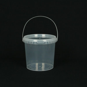 Food grade 1L Plastic yoghurt packaging barrel Transparent clear gallon PP plastic bucket