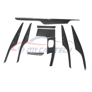 Pour BMW G30 32 <span class=keywords><strong>38</strong></span> 525 530li 630I série 5 6GT pièces de voiture en Fiber de carbone véritable garnitures intérieures couverture de Console de tableau de bord - Product Image 1