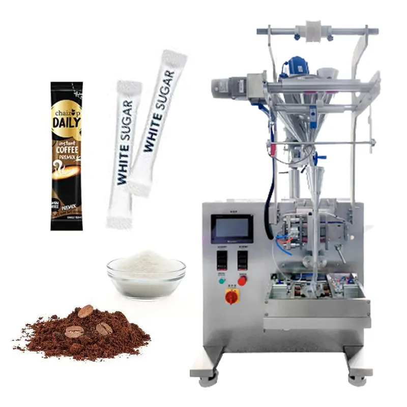 Automatische Koffiekruidenmelk Masala Poeder Verpakkingsmachine Graanstick Pack Suikervulling Weegt Verpakkingsmachine