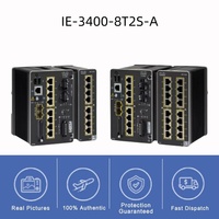 Commutateur Cisco Catalyst IE-3400-8T2S-A, commutateur industriel robuste, 8x 1G RJ45, 2x 1G SFP, couche 3, -40°C à 75°C, licence Network Advantage