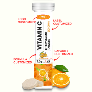 Tabletas Efervescentes de Vitamina C de 1000 mg, Sin Azúcar, Sabor Naranja, con Zinc, para Aumentar la Energía y Reforzar el Sistema Inmunitario - Product Image 2