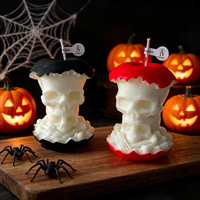 Wohndekor Geschenk für Partys Kreative Handgemachte Halloween-Totenkopf-förmige Sojawachs-Duftkerzen