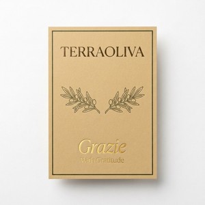 Biglietti di ringraziamento personalizzati di lusso in carta con lamina oro e goffratura <span class=keywords><strong>per</strong></span> olio d'oliva e prodotti alimentari gourmet - Product Image 3