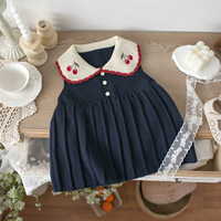 Nouvelle collection Printemps & Automne 2026 : Robes en coton doux brodées de cerises pour filles, et jupes tricotées pour enfants