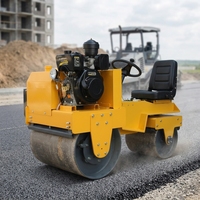 Mini-compacteur routier à double roue en acier, à vitesse variable hydraulique, pour le compactage de l'asphalte, du gravier et du sol