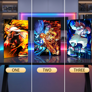 Pósteres Lenticulares de Anime con Diseño Novedoso, Imágenes de <span class=keywords><strong>Rengoku</strong></span> Kyoujurou, Póster 3D con Efecto Flip, Arte Mural de <span class=keywords><strong>Manga</strong></span> - Product Image 1