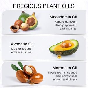 40 Cápsulas Orgánicas Veganas para el Cuidado del Cabello, Suero Capilar Sin Enjuague, Aceites de Argán, <span class=keywords><strong>Macadamia</strong></span> y Aguacate, Vitaminas E y B5, Acondicionador para Brillo del Cabello, para Mujeres - Product Image 4