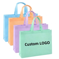Sacs de courses non tissés personnalisés avec logo, réutilisables, écologiques, pour l'épicerie, promotionnels, cadeaux, sacs d'exposition avec poignée, vente en gros, usine OEM