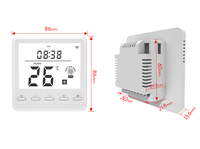 Thermostat FCU fabricant ventes directes refroidissement/chauffage AC220V 0-10V Smart WIFI TUYA APP Thermostat de contrôle
