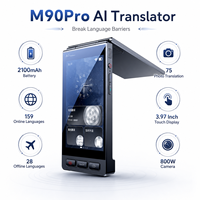 Traducteur IA portable TeWeekAI M90Pro à double écran, 159 langues, traduction vocale, photo, OCR, interprétation simultanée en ligne/hors ligne