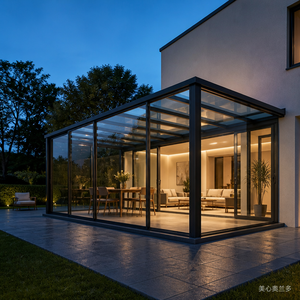 Solárium de Aluminio y Vidrio Templado, Cerramiento de Patio, Invernadero, Sala de Jardín, Estructura de Tamaño Personalizado para Villa, Hotel, Parque - Product Image 5
