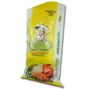Agricultura laminada lisa polipropileno atacado pp malha de arroz 50kg