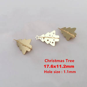 จี้รูป<span class=keywords><strong>ต้น</strong></span>คริสต์มาสประดับขนนก ชุบทอง 14k ของแท้ เครื่องประดับชั้นดี - Product Image 4