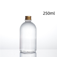 Bouteilles de boisson, jus, kombucha, thé personnalisées de 250 ml, 500 ml, 8 oz, 16 oz, bouteilles en verre rondes givrées de type Boston