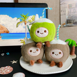 Juguetes de peluche ecológicos de dibujos animados al por mayor - muñecas de coco. Llaveros creativos, pequeños y bonitos con ganchos - Product Image 3