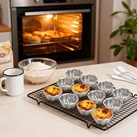 12er-Set Blumenförmige Eierkuchenformen aus Aluminiumlegierung, Wiederverwendbare Antihaft-Pudding-, Gelee-, Kuchen-, Cupcake- und Muffinformen zum Backen