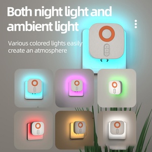 Veilleuse LED sans fil RGB à capteur crépusculaire, changeant de couleur, pour enfants, salon, chambre à coucher, lampe de chevet - Product Image 2