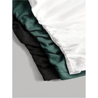 Camiseta Corta Ajustada de Manga Larga con Cuello Redondo y Fruncido para Niñas, Color Blanco Liso, Estilo Casual, Colección 2026
