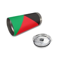 Gobelet isotherme en acier inoxydable de 20 oz avec impression personnalisée du drapeau national de la Martinique, tasse à usage quotidien pour la maison, le bureau, la salle de sport et l'entraînement