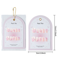 Nouvelles capsules d'ongles à presser, motif étoile carrée courte, couleur blush, douces, élégantes et pré-dessinées pour les doigts