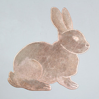Sets de table en vinyle PVC métallisé en forme de lapin, résistants à la chaleur, écologiques, classiques, pour la décoration de table à manger