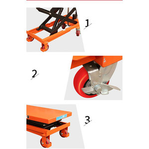 Chariot de table élévatrice hydraulique à ciseaux simple <span class=keywords><strong>Mighty</strong></span> Lift 1100lbs avec table élévatrice pliable, approvisionnement direct d'usine - Product Image 4