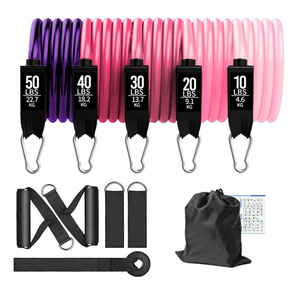 Resistance Bands Set Pilates Bar Kit với Resistance Bands phòng tập thể dục 3-phần Pilates Bar với Stackable ban nhạc xử lý cửa NEO - Product Image 2