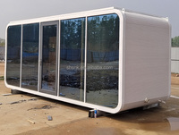 Maison préfabriquée de luxe moderne, capsule spatiale mobile, bureau à domicile, pod, cabine Apple, maison conteneur, structure en acier détachable à vendre