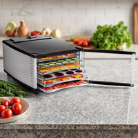 6-laags mechanische voedseldroger met PVC-paneel voor fruit, groenten en vlees, plastic fruitdroger, dehydrator, droogmachine