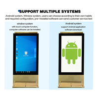 Pantalla Digital para Exteriores de 65 Pulgadas, 4K, Android, 2500nits, IP65 Impermeable, Doble Cara, Tótem Publicitario con Base